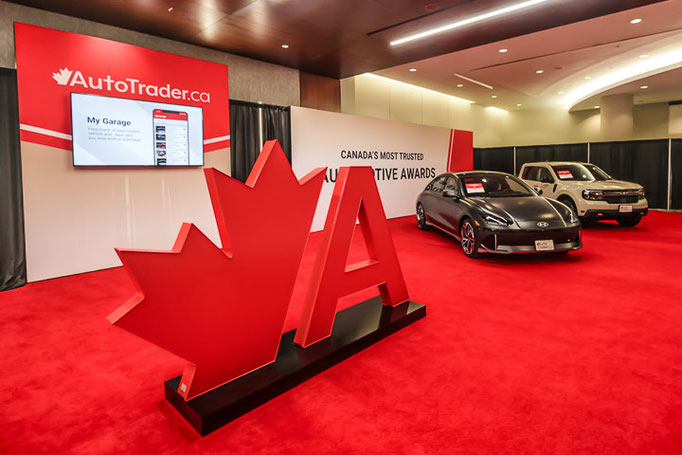 A commercial booth at 2024 Toronto Auto Show