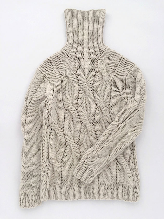 Cable knit Sweater - 70 % extra fine Lamb´s Wool 30 % Cashmere / Zopfmuster-Pullover 