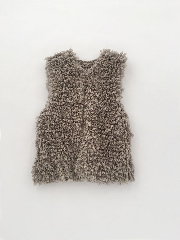 hand knitted fake fur west