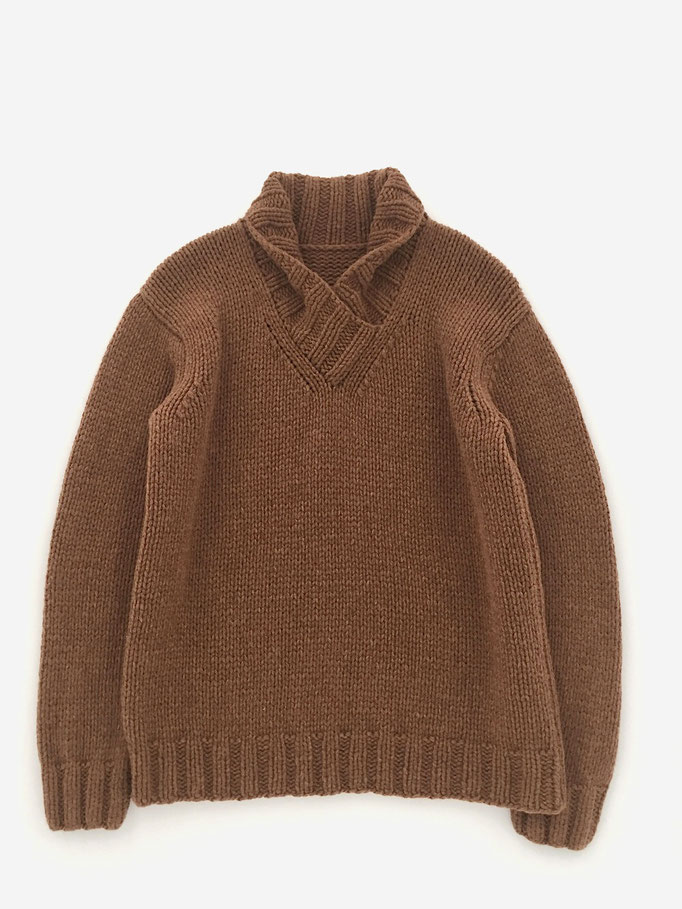 Shawl-Collar Sweater - 100 % Super fine Lamb´s Wool  /  Schalkragen-Pullover