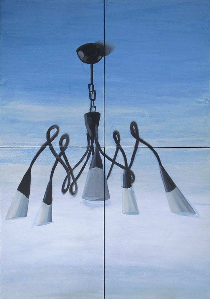 ohne Titel, 2013, Acryl auf Holz, 166 x 118 cm