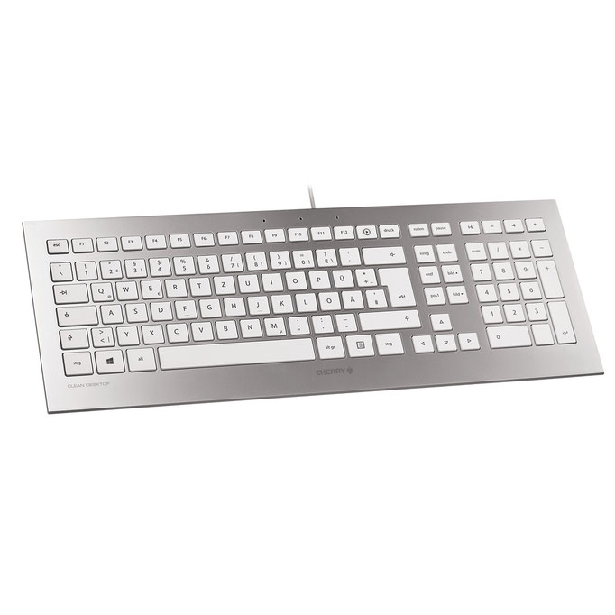 Cherry Strait Corded Keyboard (argentblanc)