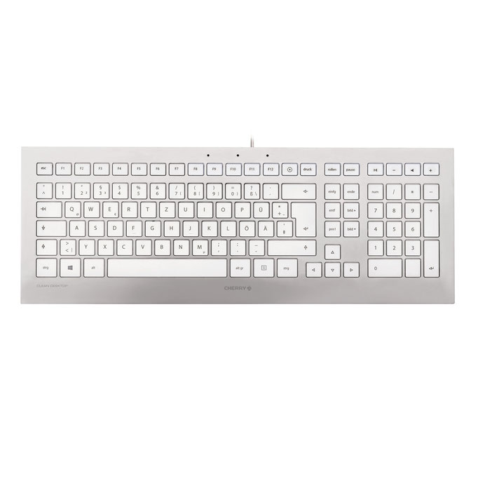 Cherry Strait Corded Keyboard (argentblanc)