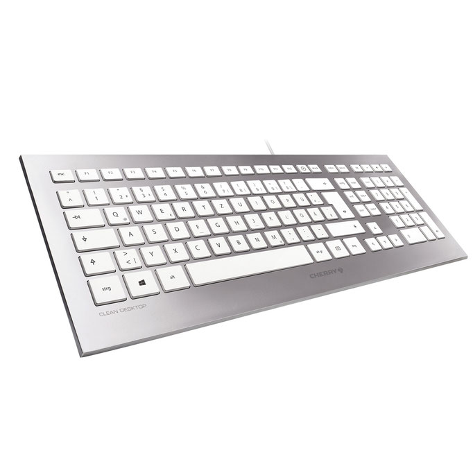 Cherry Strait Corded Keyboard (argentblanc)
