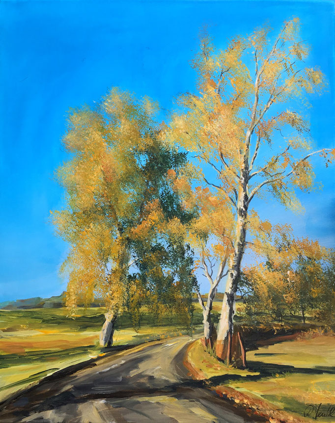 Hinterm Deich im Herbst 40x60 cm