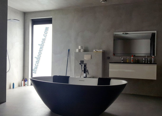 Badkamer met beal mortex