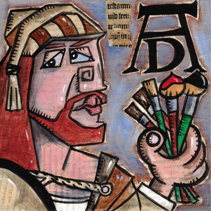 "Dürer 550" - Acryl und Collage auf Leinwand - 2021