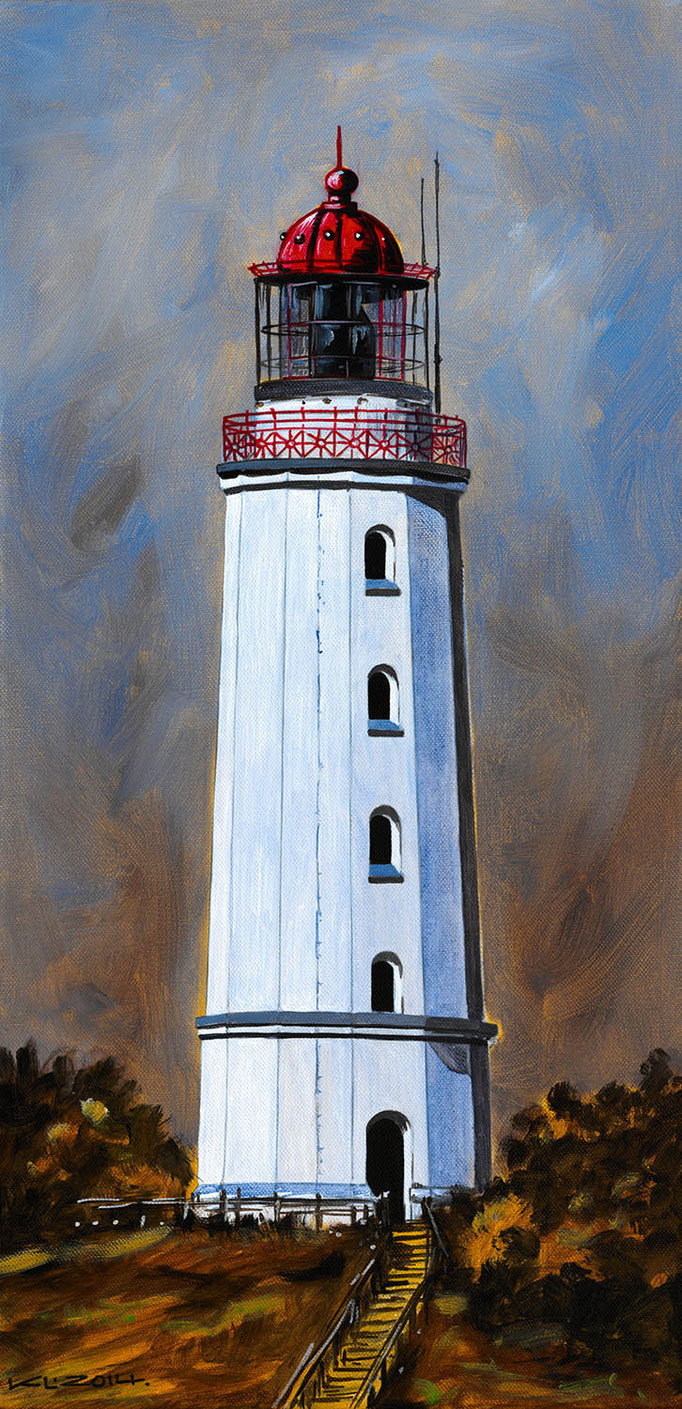 "Leuchtturm Dornbusch auf Hiddensee" - Acryl auf Leinwand - 30 x 60 cm - 2014