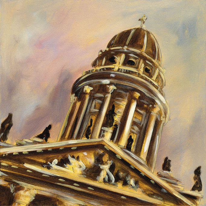 "Berlin Französischer Dom Gendarmenmarkt" - Acryl auf Leinwand - 30 x 30 cm - 2014