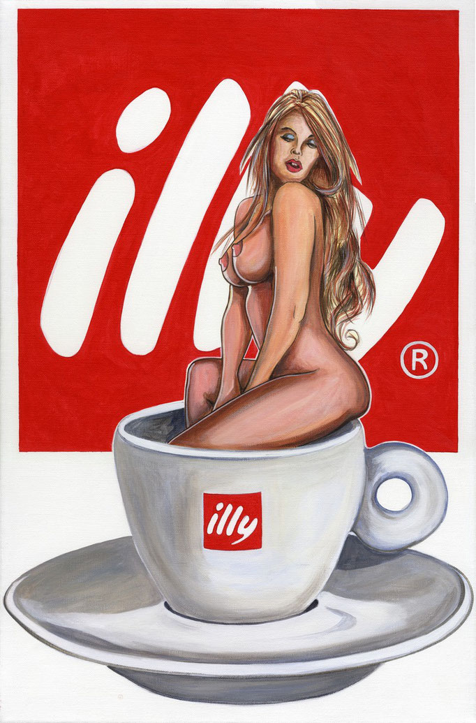 "Pin Up Art Illy Girl" - Acryl auf Leinwand- 2009 - 40 x 60 cm