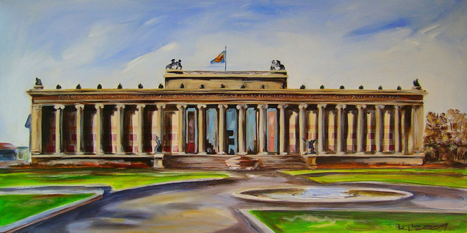 "Berlin- Altes Museum Museumsinsel" - Acryl auf Leinwand-  50 x 100 cm - 2009