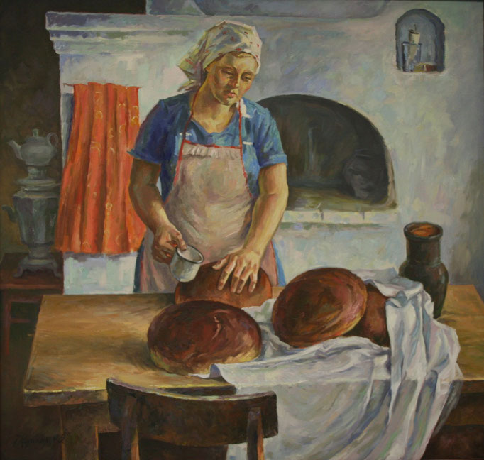 Bread (option 2). Oil on canvas. 1999. 115 x 110 sm. price on request