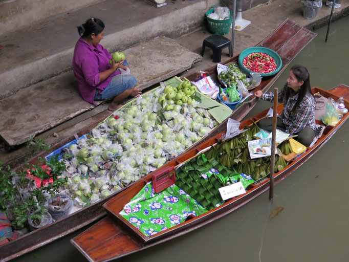 Mercado flotante Damnoen Saduak, Bangkok