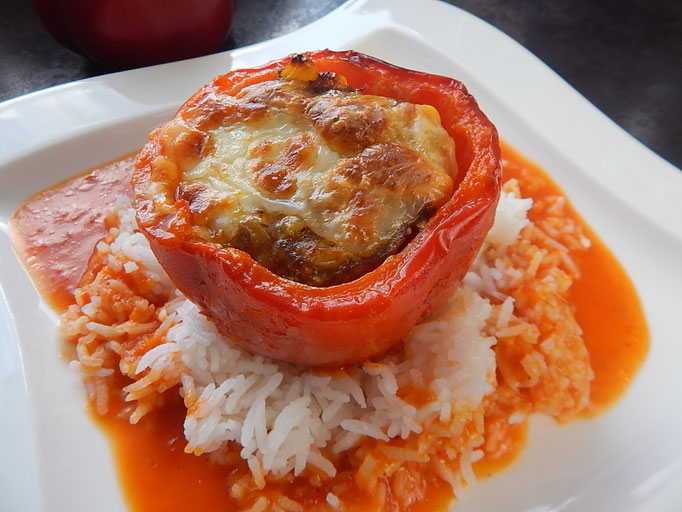 Gefüllte Paprika Chili con Carne