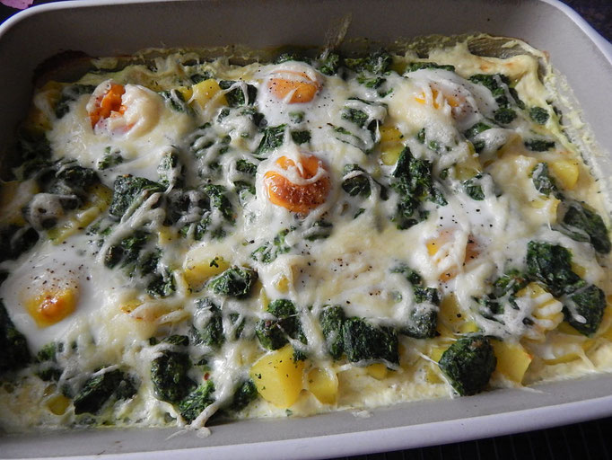 Spinat Kartoffelauflauf