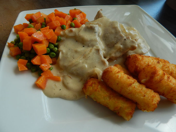 Zwiebelschnitzel mit Maggi Tütensuppe