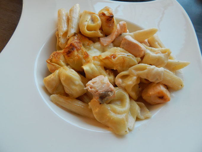 Tortellini Lachs Gratin