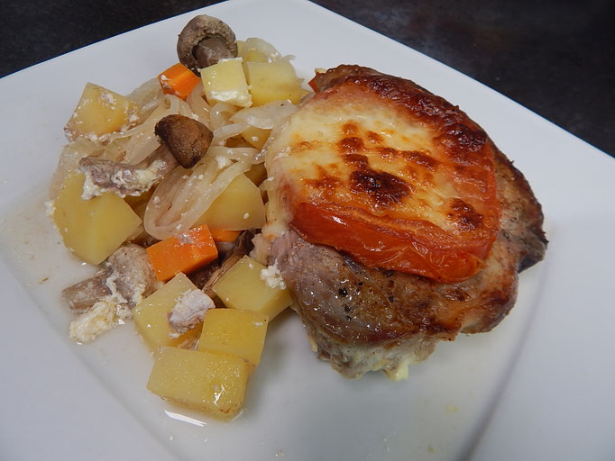 Nackensteaks Tomate Mozzarella