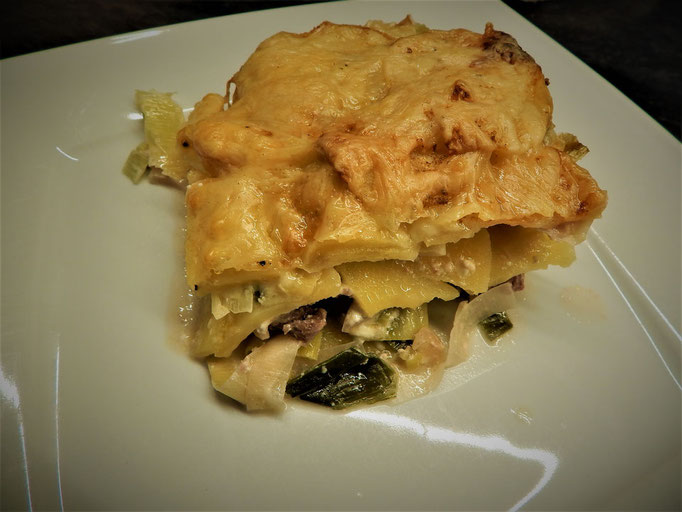 Lauch - Kartoffel Gratin