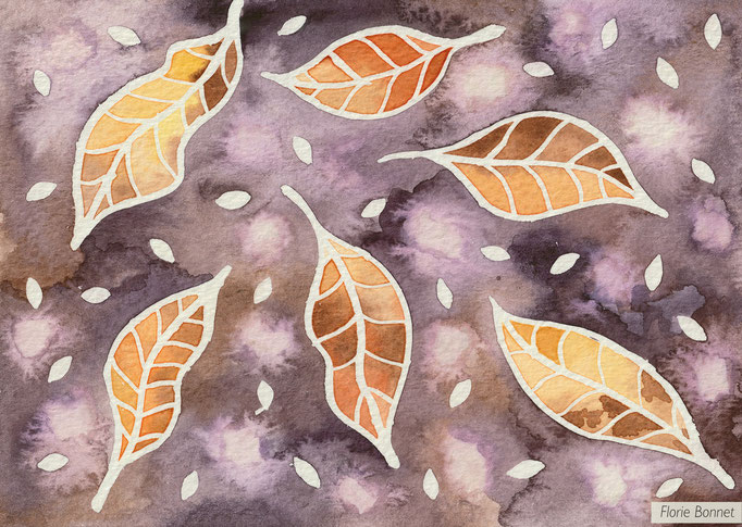 Autumn Leaves, 02.2018 - Aquarelle sur papier