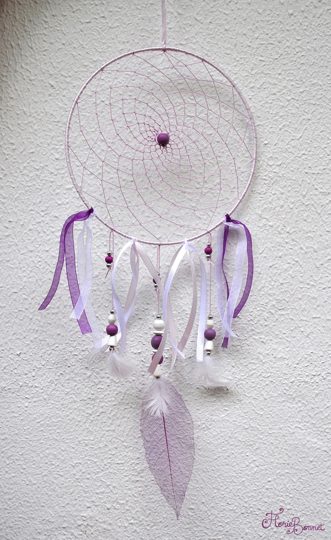 Purple & white dreamcatcher