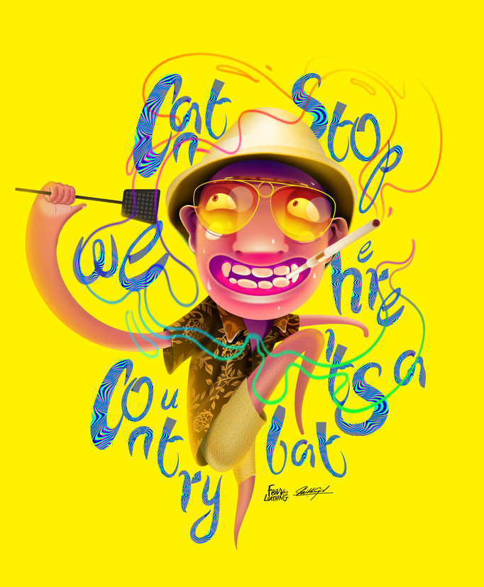 (fear and loathing)we cant stop here its a bat country 