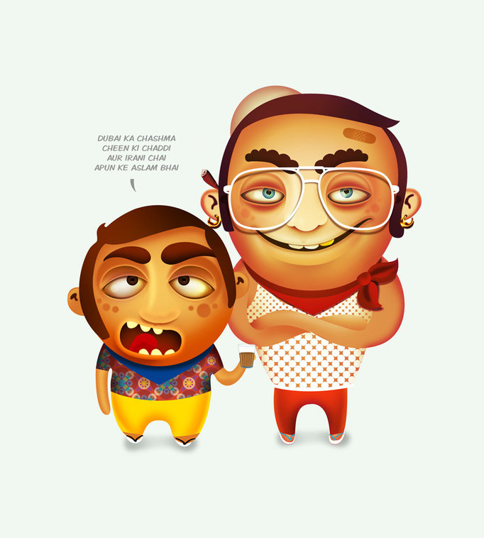 Mumbai Bhai. Art Director : Raju Kulkarni, Illustration : Me.