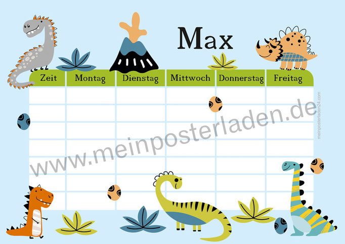 Stundenplan | Kleine Dinos - blau