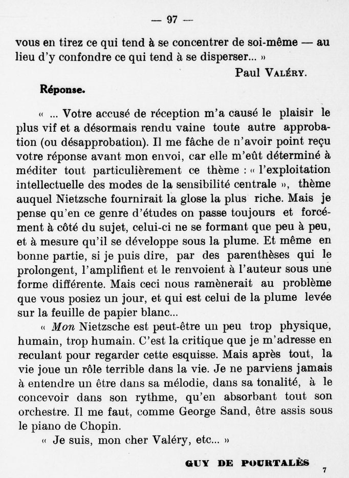 Paul Valéry et Nietzsche
