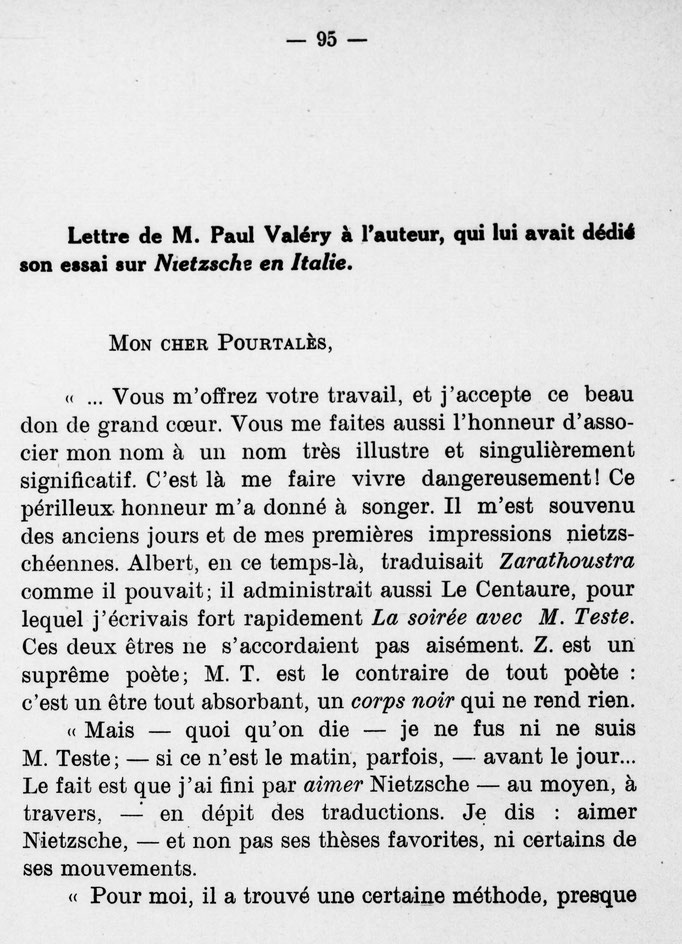 Paul Valéry et Nietzsche