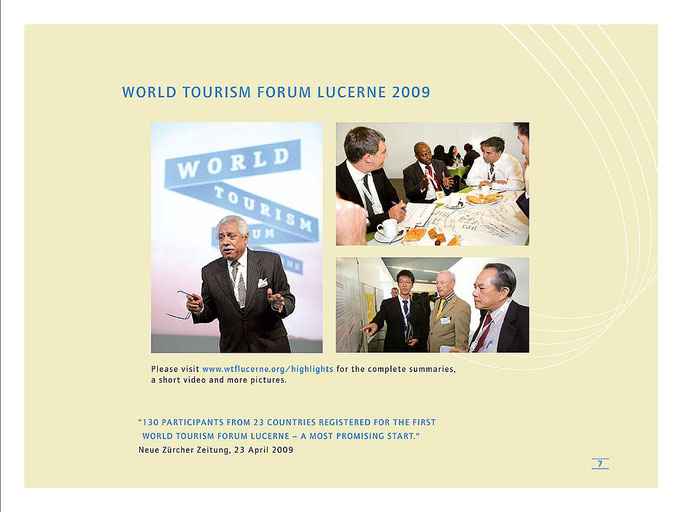 1. World Tourism Forum Lucerne WTFL 2009 (Hochschule Luzern)