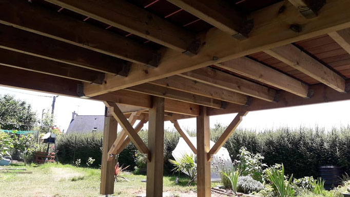 La terrasse vue de dessous