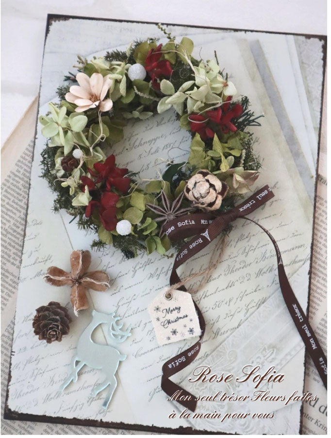 アンティークボードリース 20x30  ¥5,500(税込)