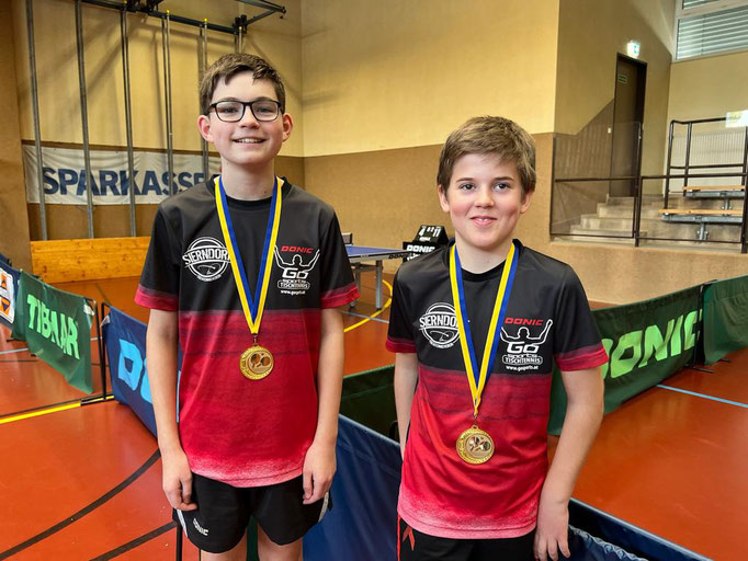 Simon Wilder und Valentin Fiedler sind die U13-Meister.