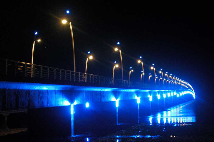 Ile d'Oléron, le pont la nuit