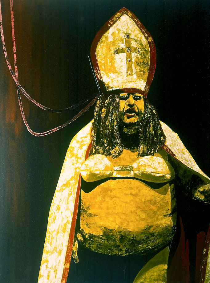 der Kleriker, 1995, Acrylic on Canvas, 140 x 110 cm
