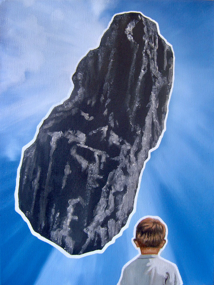 Der Meteorit, 2023, Oil on Canvas, 40 x 30 cm
