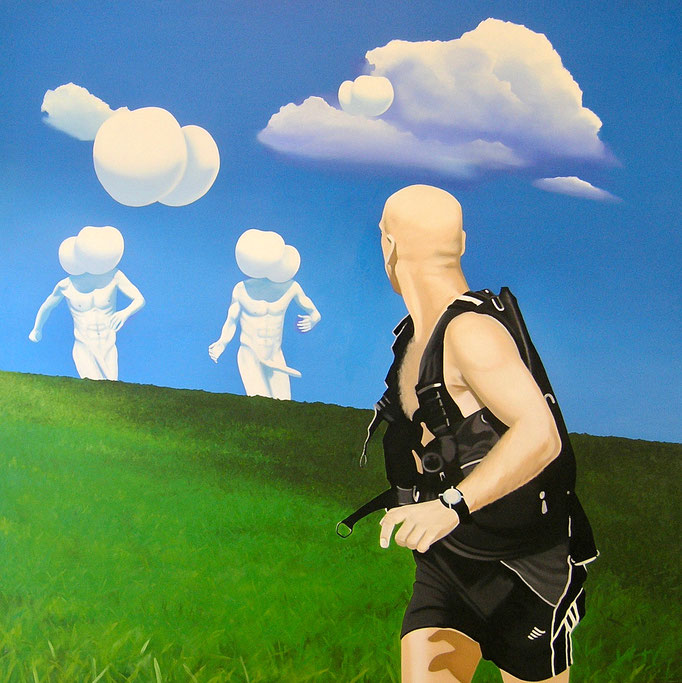 die Tücke der Verständigung III, 2006, Oil on Canvas, 140 x 140 cm