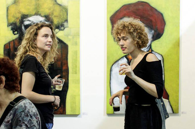Inauguration, 'Broken Flowers', Solo show, Artevistas Gallery, Barcelona, Spain, 06 2017.  Foto by ©@ Hannah Woolf