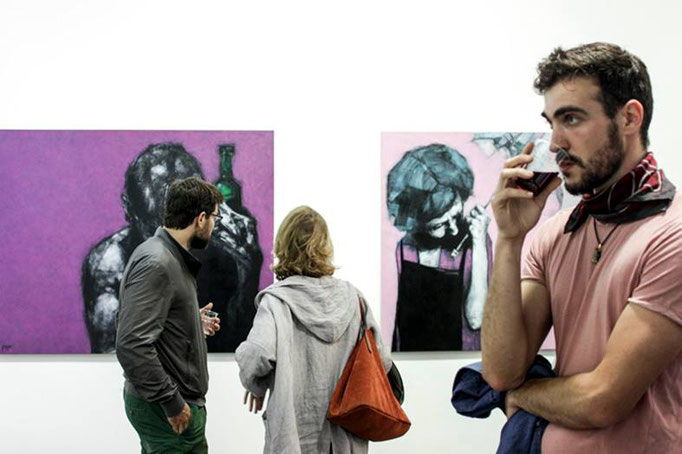 Inauguration, 'Broken Flowers', Solo show, Artevistas Gallery, Barcelona, Spain, 06 2017.  Foto by ©@ Hannah Woolf