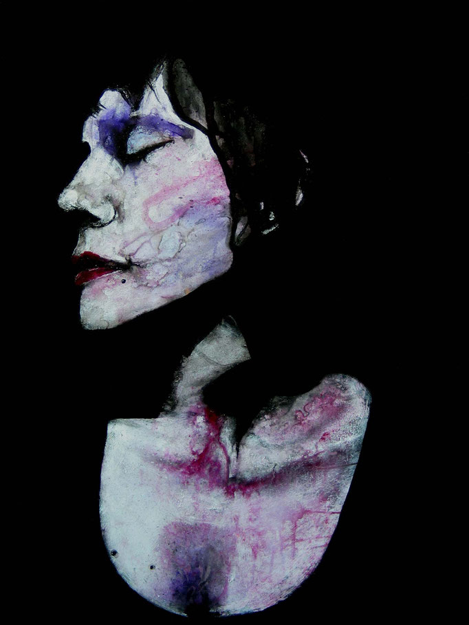 'NO TITLE'. Spray paint on hardboard. 65 x 48cm. 2007