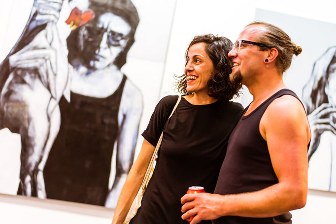 With Sandra Partera, Inauguration, Solo show, Artevistas Gallery, Barcelona, Spain, 06 2019. Foto by © @delphinegidoinphotography