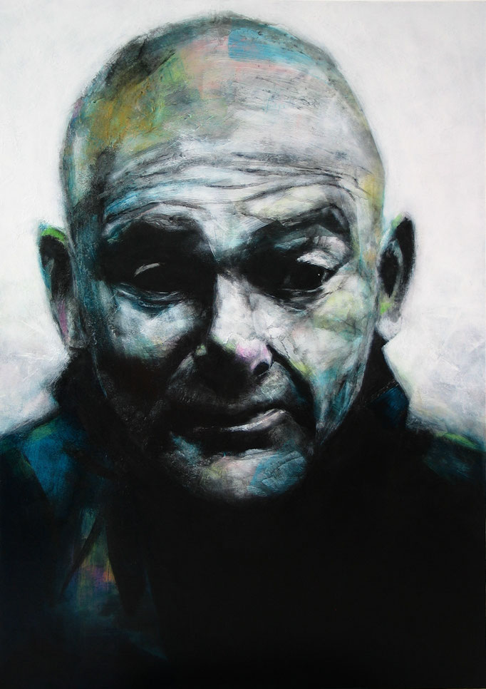 'BOB'. Spray paint on hardboard. 92 x 65cm. 2011
