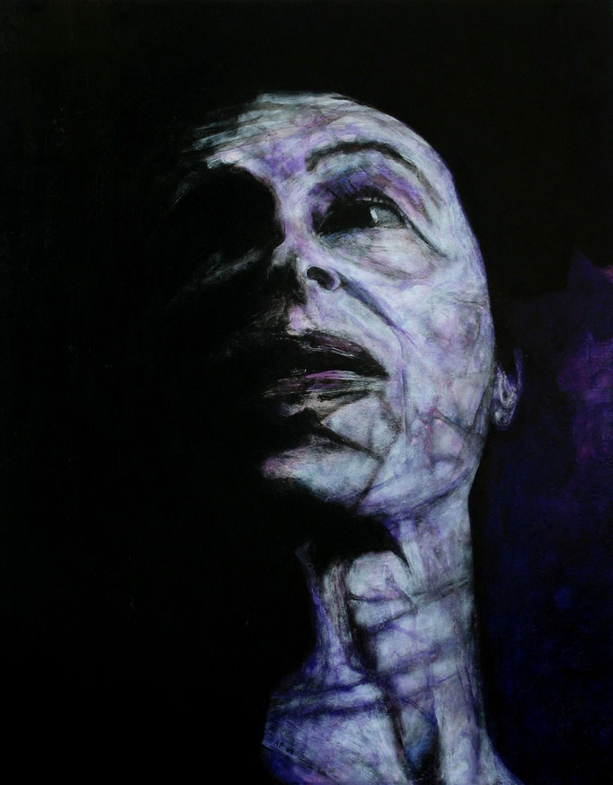 'VANIA'. Spray paint on hardboard. 75 x 61cm. 2009
