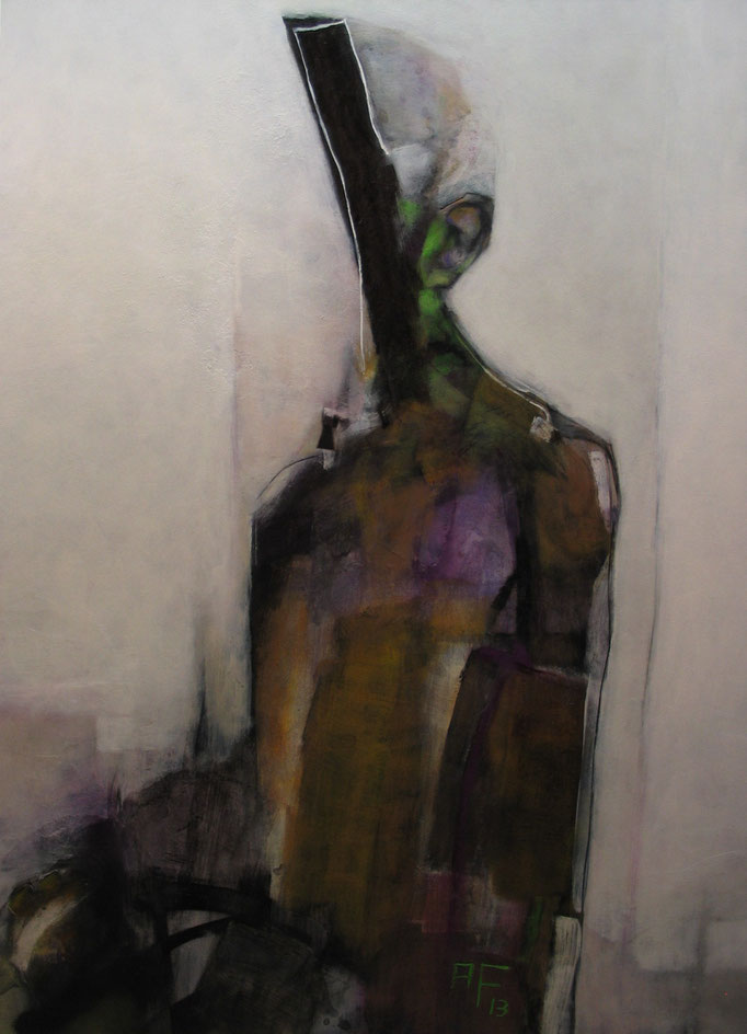 'HELEN'. Spray paint, marker on hardboard. 98 x 71cm. 2013