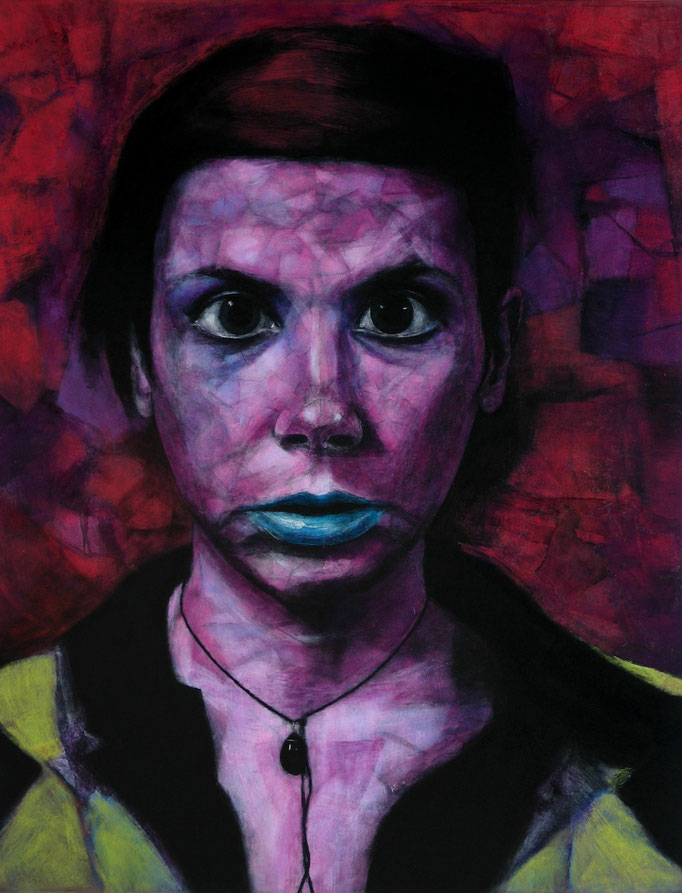 'ALEX'. Spray paint on hardboard. 83 x 65cm. 2010