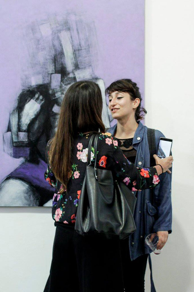 Inauguration, 'Broken Flowers', Solo show, Artevistas Gallery, Barcelona, Spain, 06 2017.  Foto by ©@ Hannah Woolf