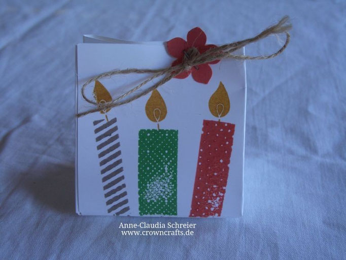 Eine kleine Geschenktüte von Sandra Kempf mit dem tollen Geburtstagsstempelset aus dem neuen Hauptkatalog
