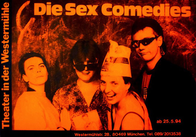 „Die Sex Comedies“ von Iain Heggie, Plakat, Premiere am 25.05.1994 • Οι σεξ Κωμωδίες, τού Γιαην Χεγκι