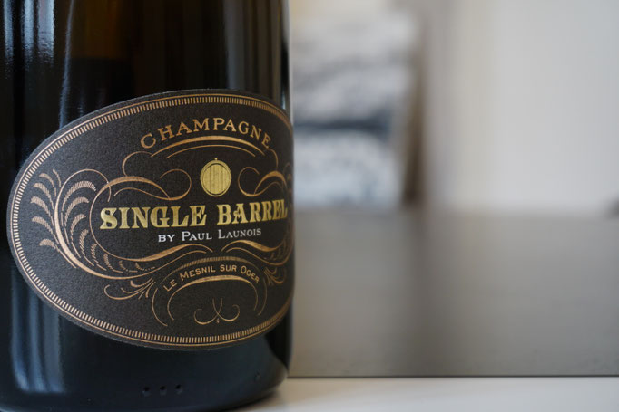 Étiquette de la cuvée "Single Barrel" parcellaire millésimé | Champagne Launois Paul @ Le-Mesnil-sur-Oger - Côte des Blancs (proche Épernay)